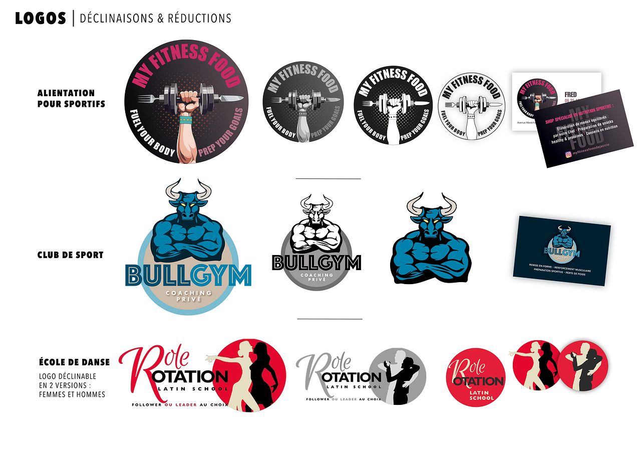 Logos, variantes et cartes de visite