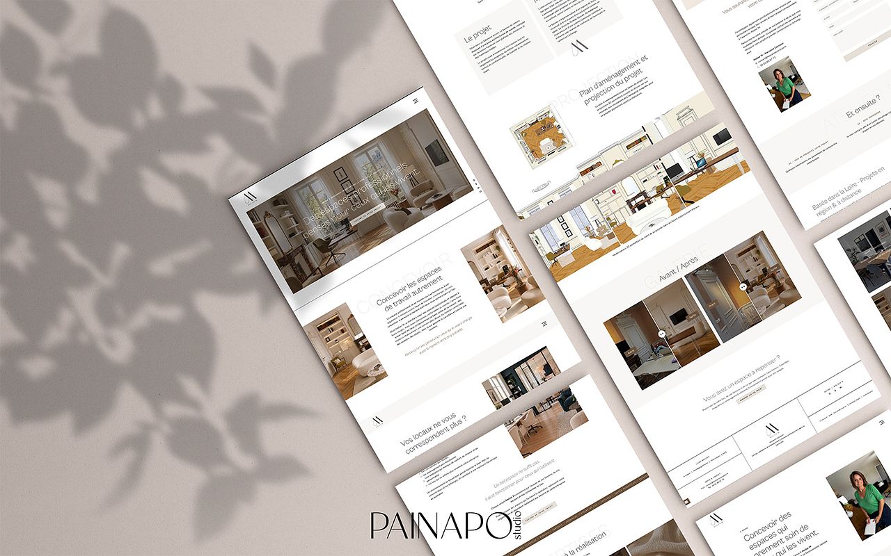 Site web pour designer d'intérieur