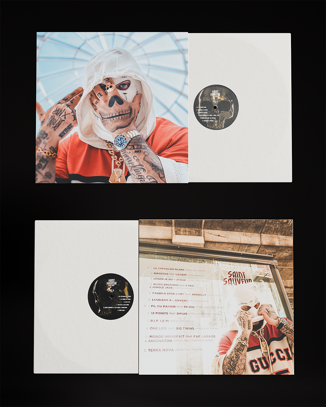 Design du vinyle Saint Sauveur de Seth Gueko