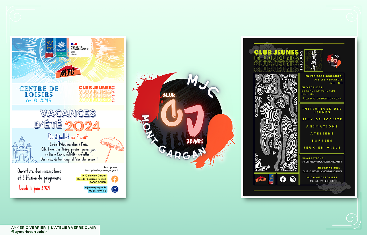 Visuels enfants et ados pour MJC Mont-Gargan