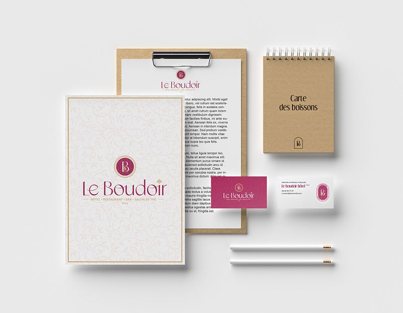Identité visuelle Le Boudoir Hôtel***