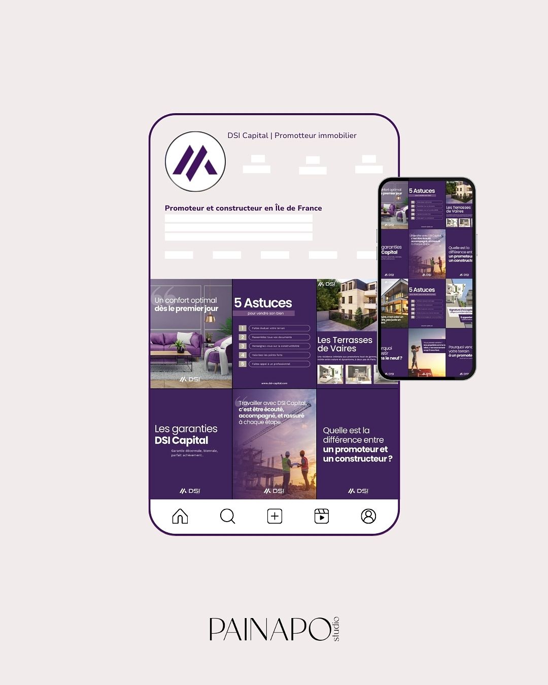 Habillage Instagram promoteur immobilier