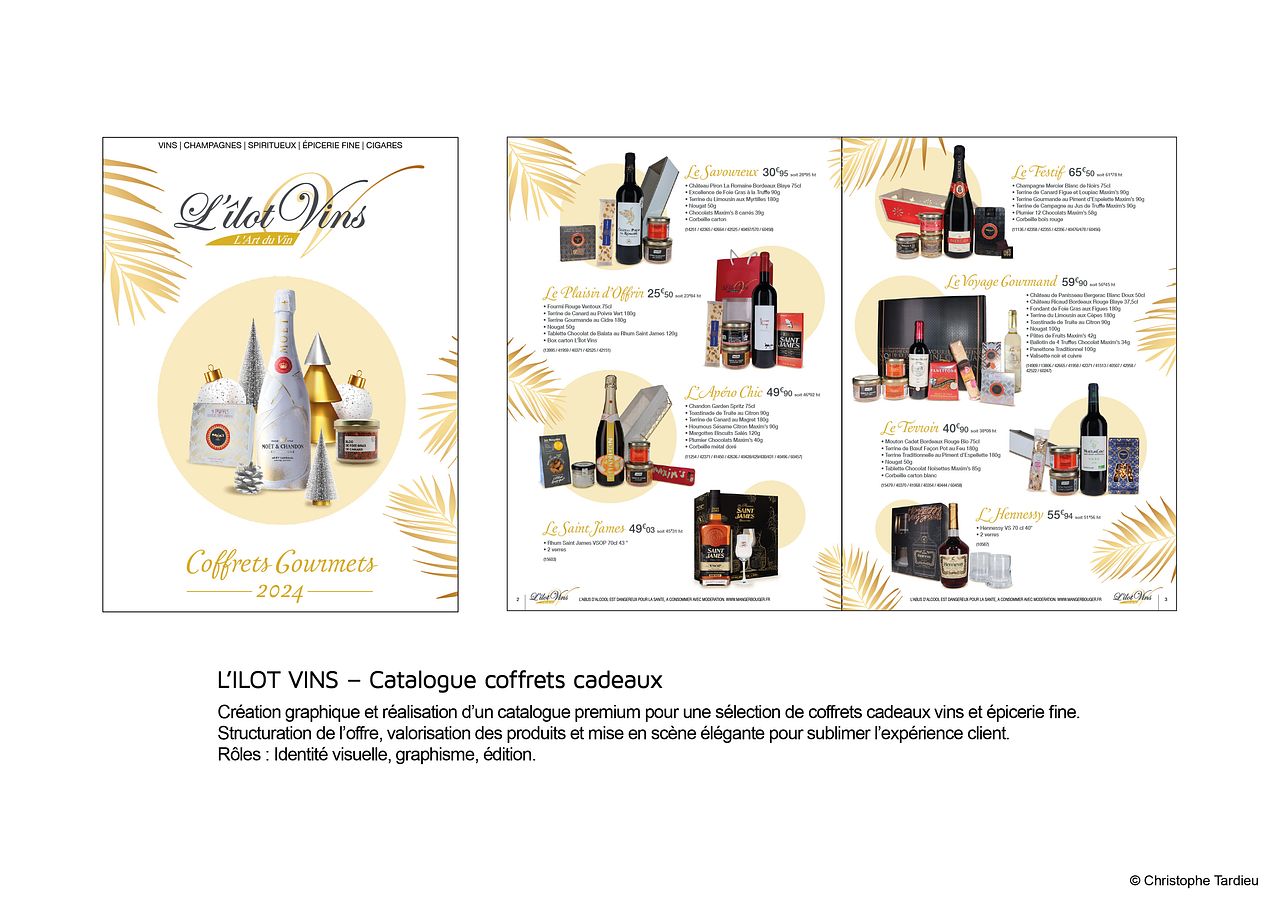 L’ILOT VINS – Catalogue coffrets cadeaux
