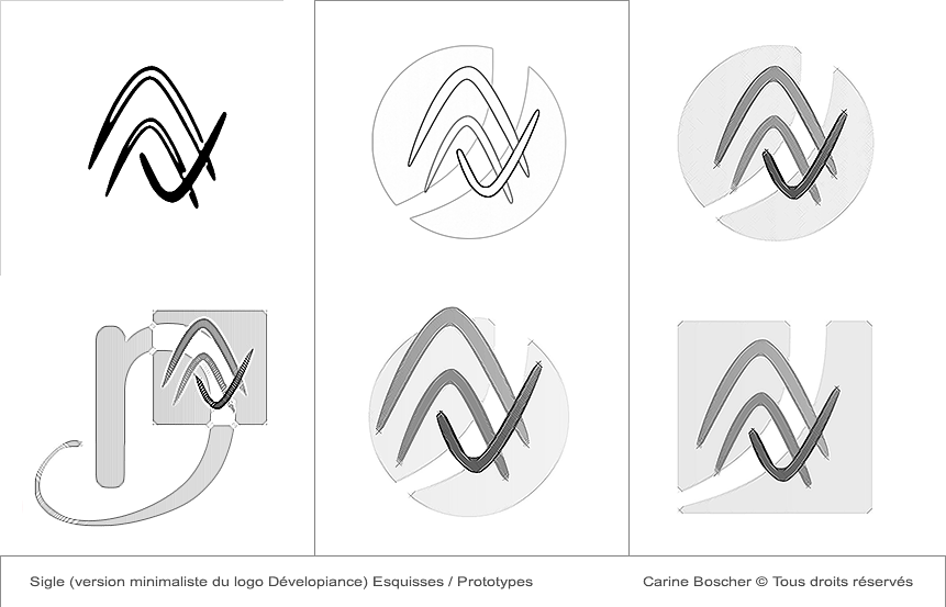 Sigle - esquisses, prototypes