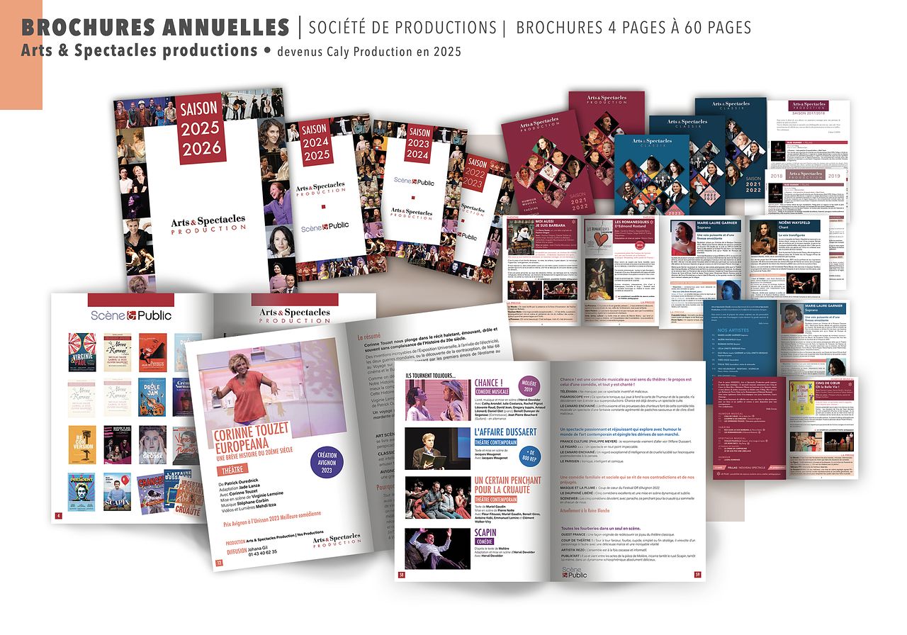 Brochures annuelles 4 à 60 pages