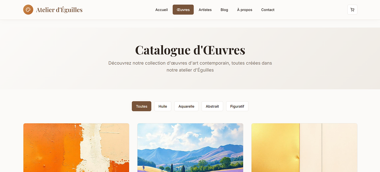 Ateliers d'Art Website