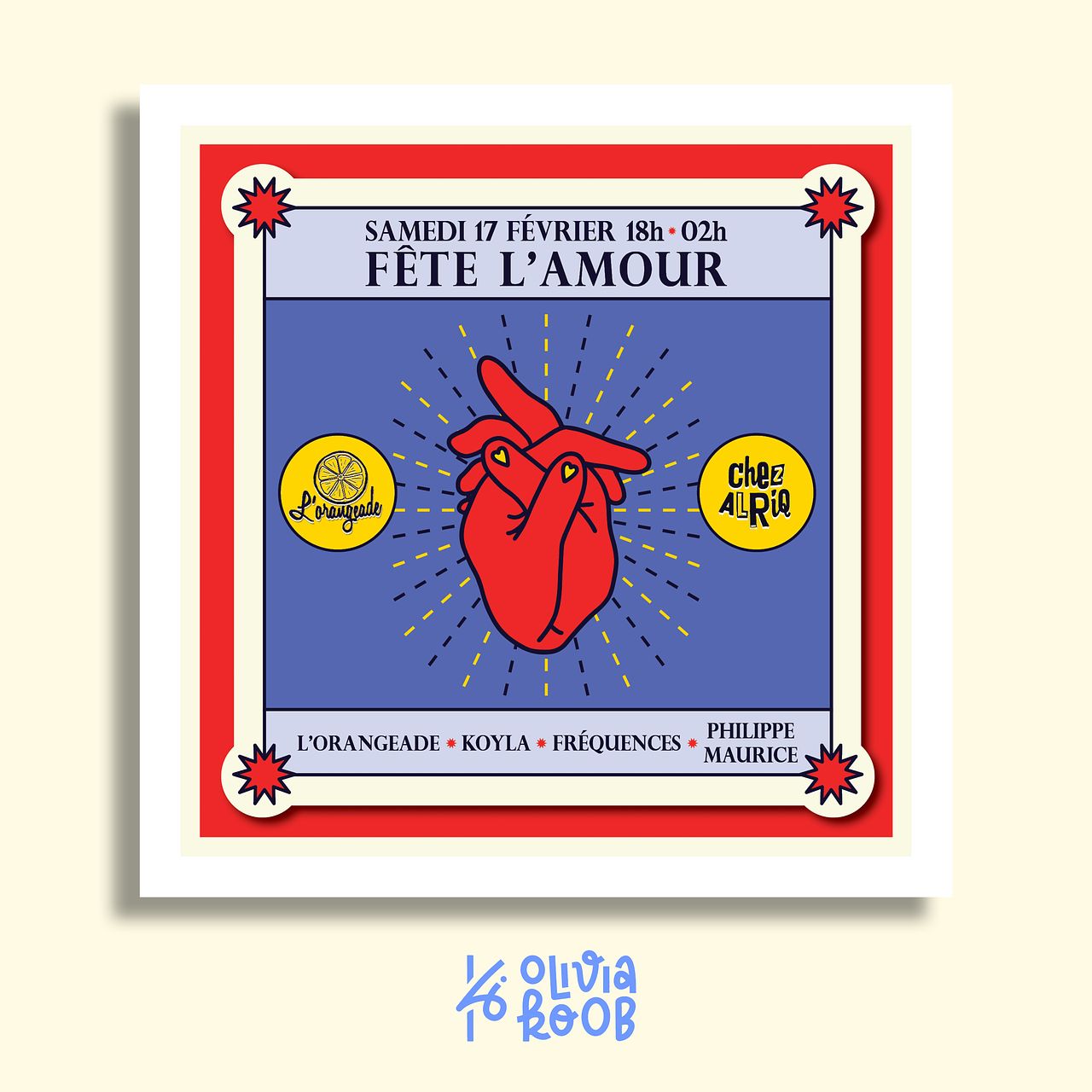 Affiche Fête l'Amour - L'Orangeade