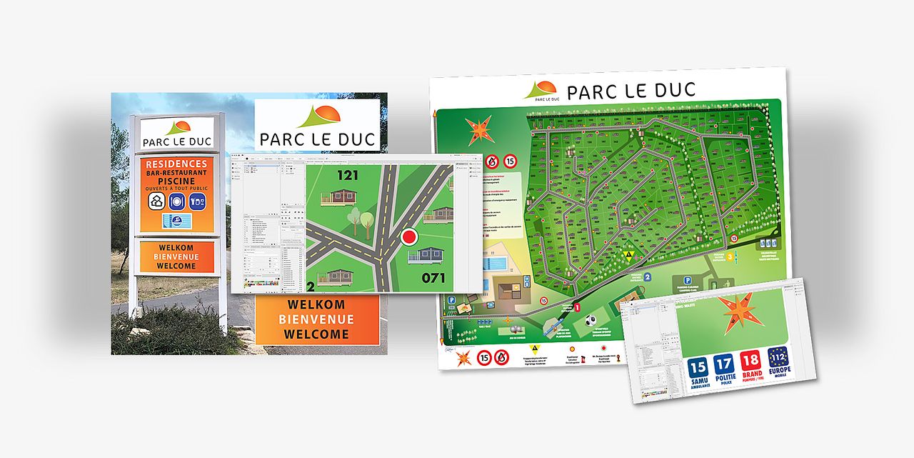 Parc Le Duc – Système d’orientation et signalétiqu