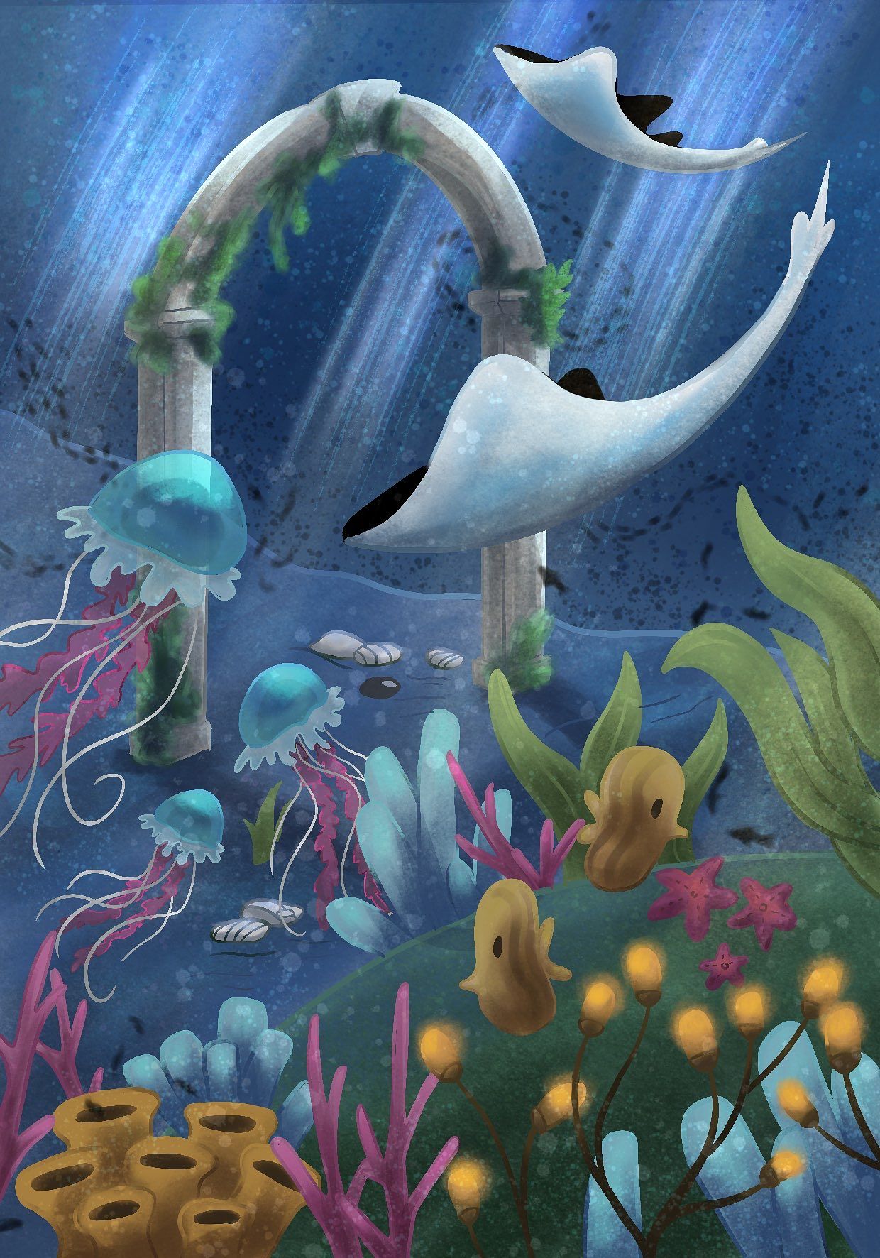 Illustration fond marin
