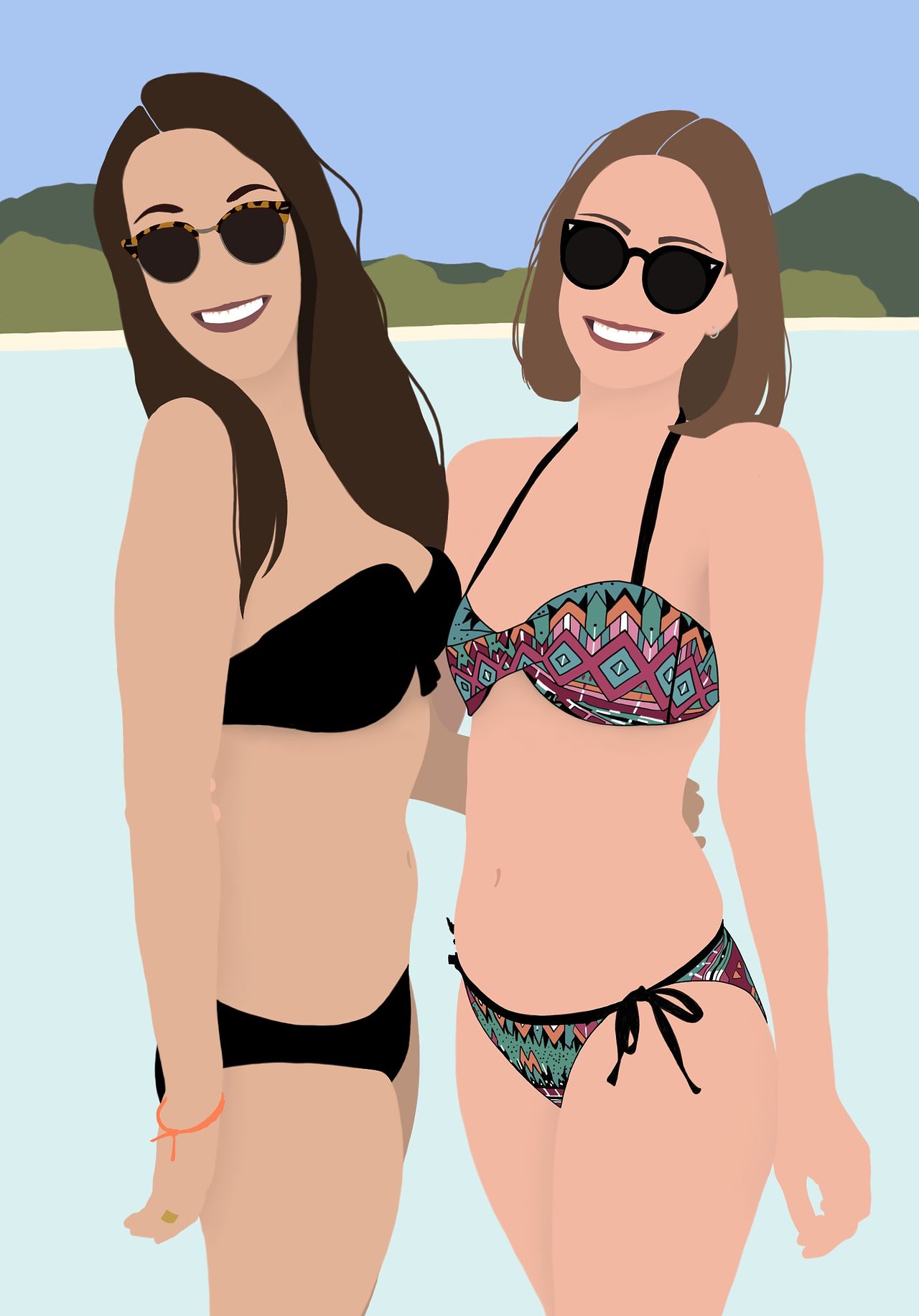 Illustration flat design personnalisée