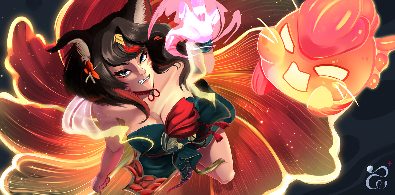 Illustration Ahri de League of Legends