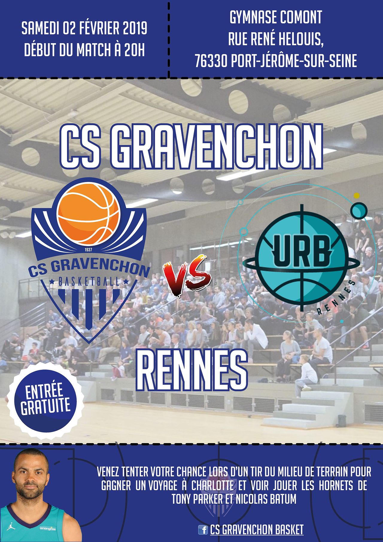 Affiche CS Gravenchon Basket