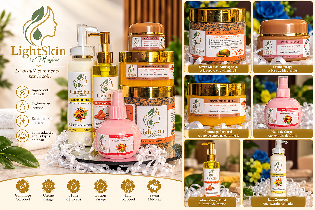 Identité visuelle et packaging – LightSkin by Mary