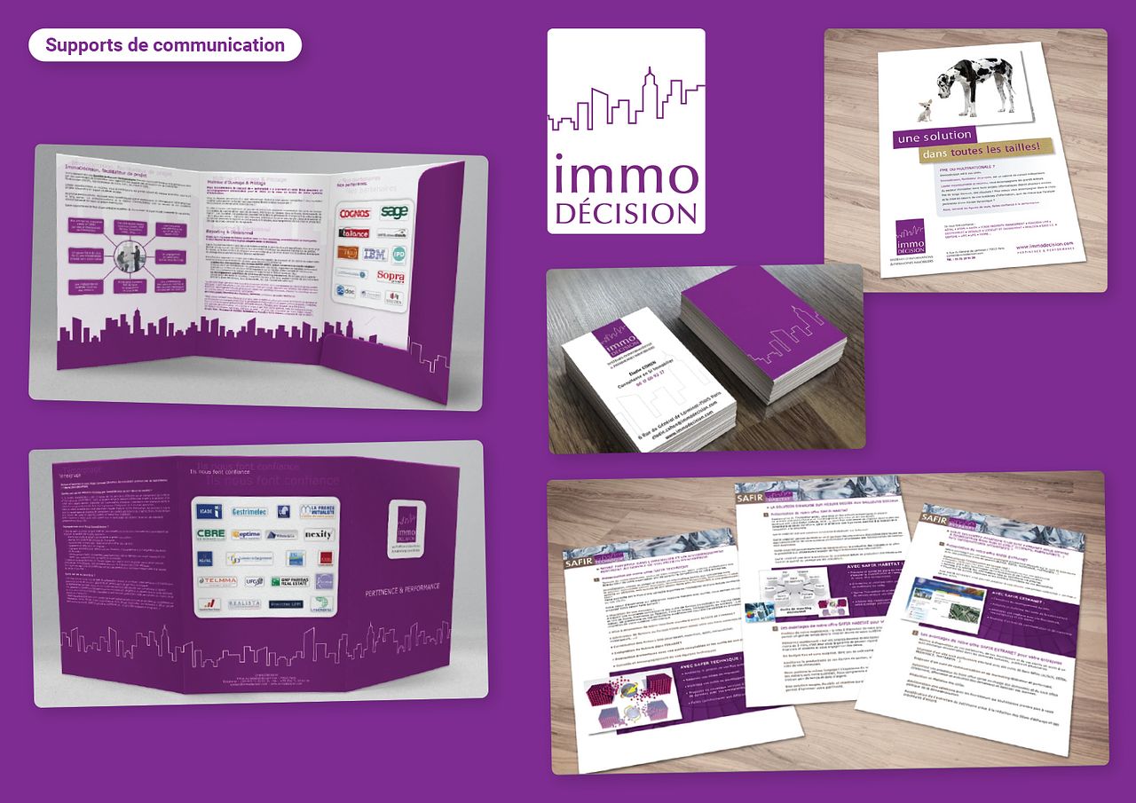 Supports de communication d'Immo Décision