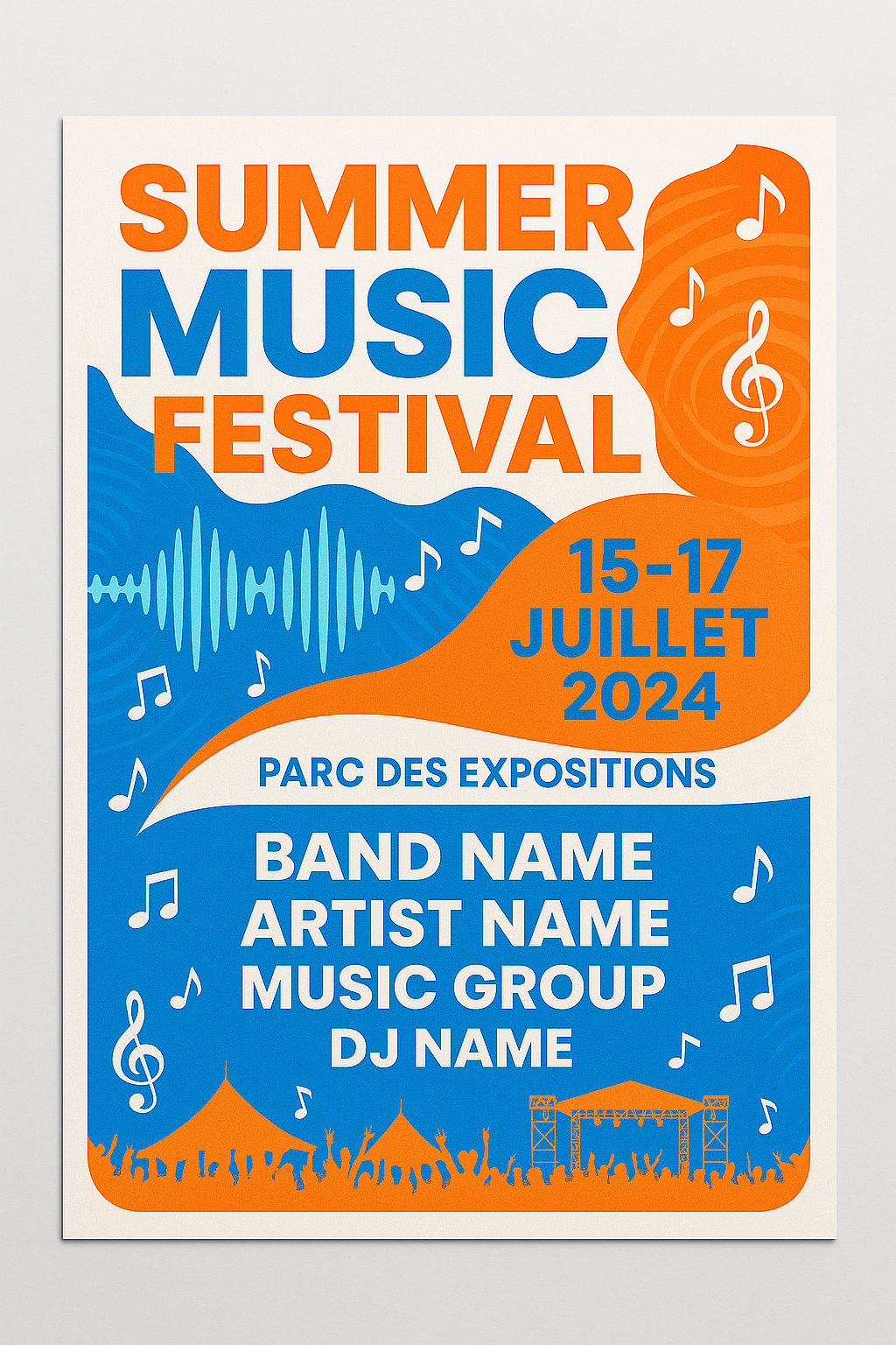Flyer Summer Music Festival 2024 Design graphique