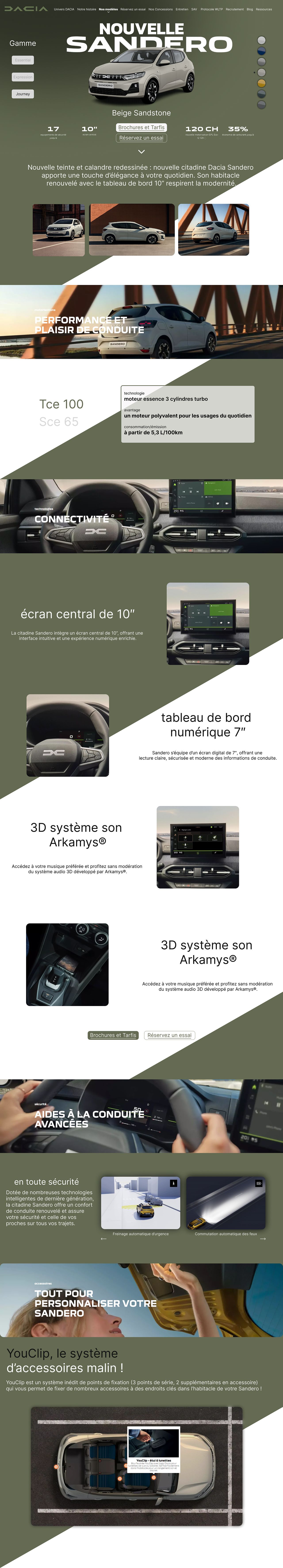 Dacia OnePage Redesign Concept