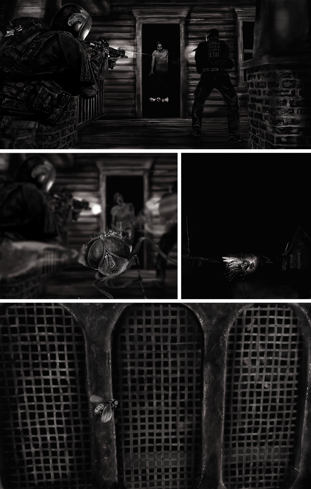 Une des pages de mon projet de roman graphique