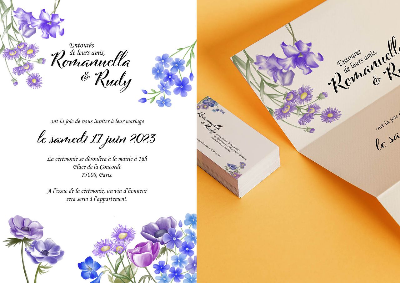 Faire-part de mariage - Romanuelle et Rudy