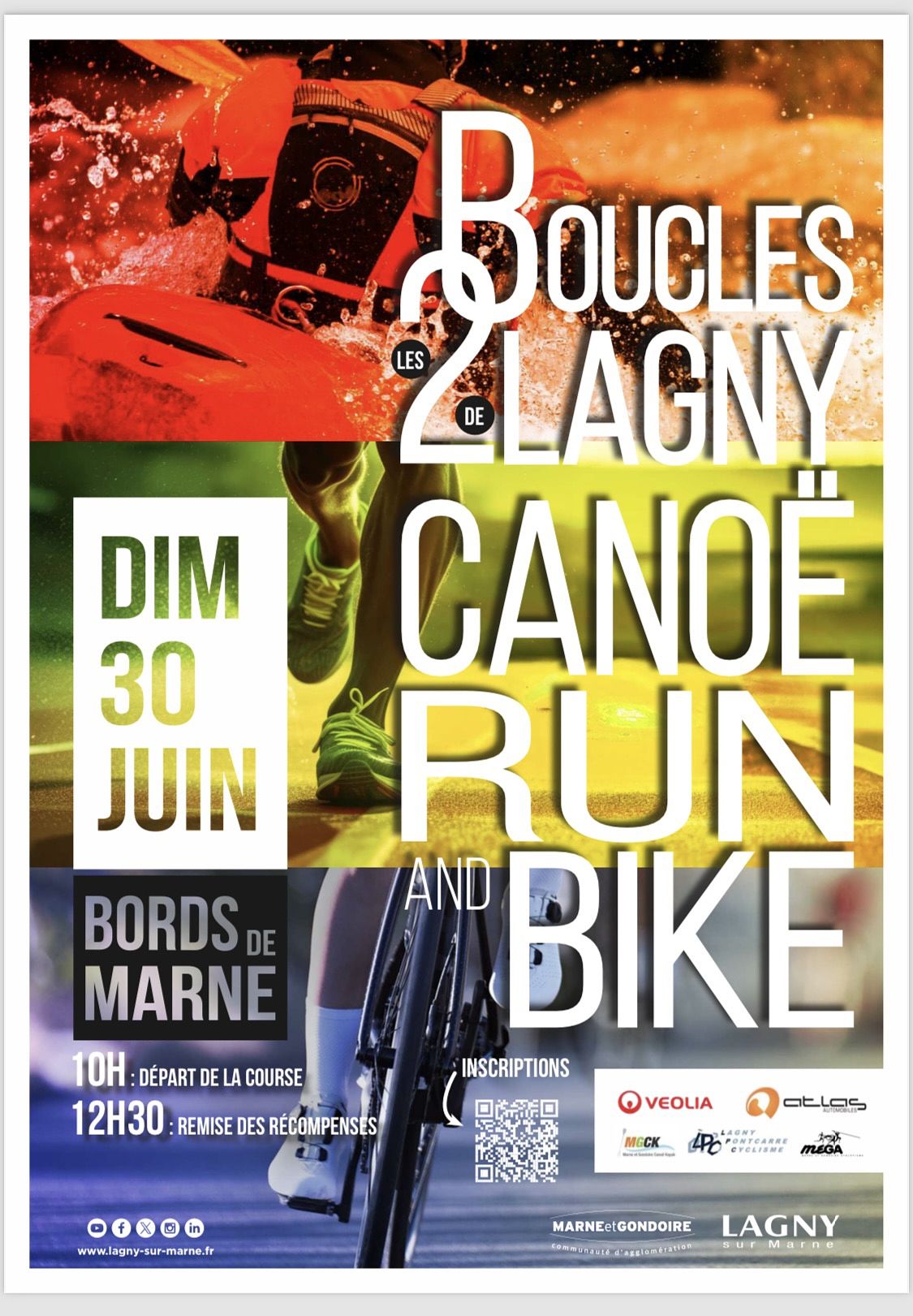 Affiche Canoë Run & Bike