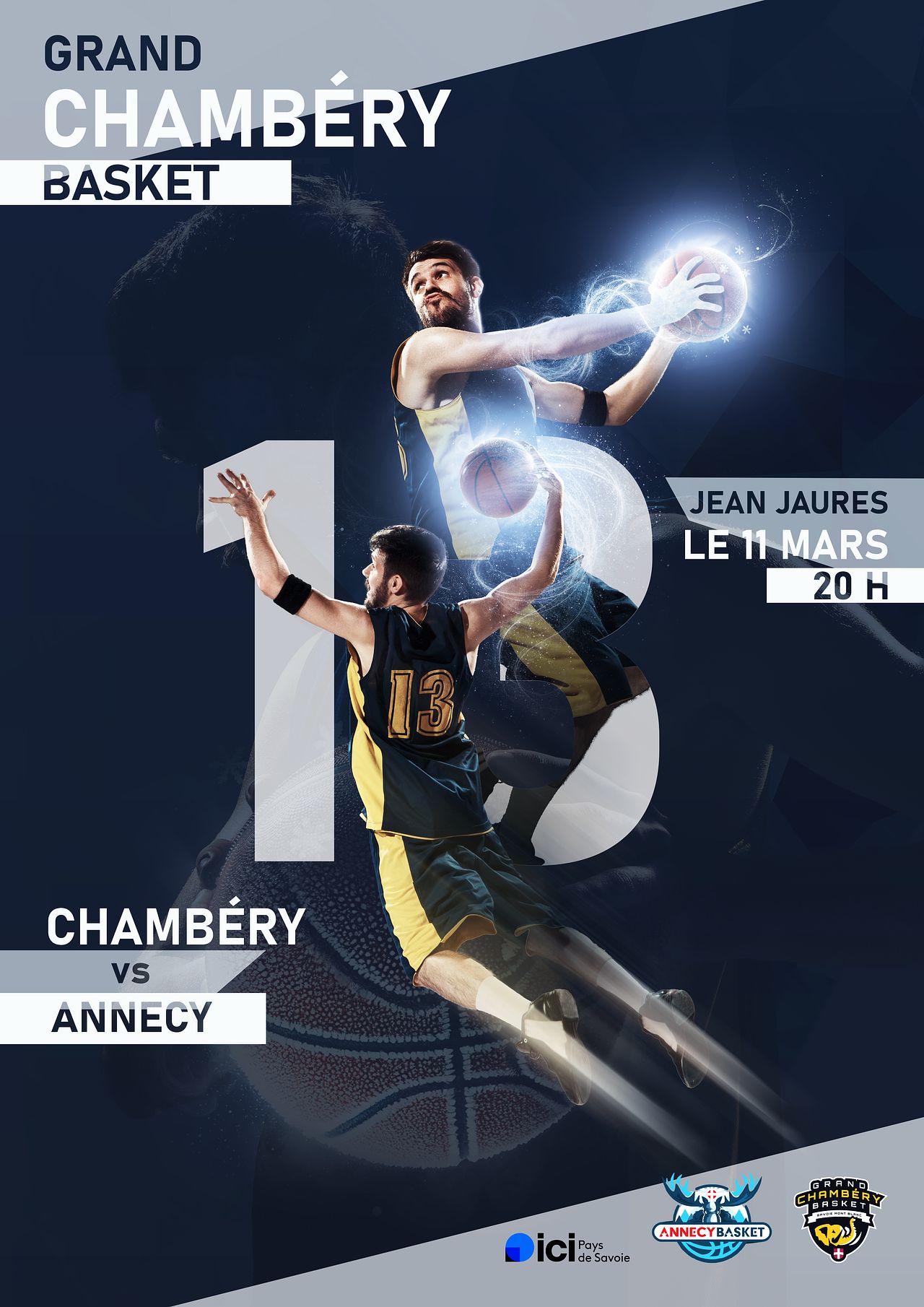 Affiche d'une rencontre de basketball