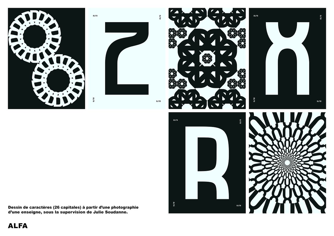 Alfa - dessin de caractères