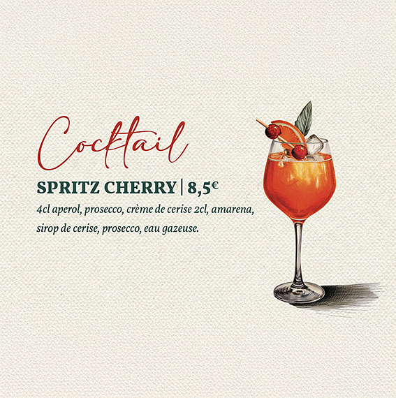 Carte cocktail