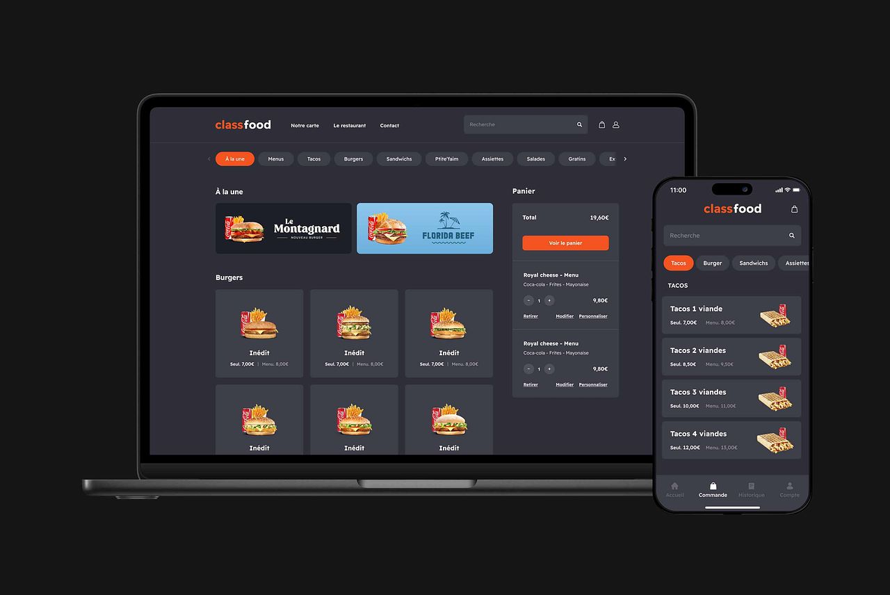 Class'Food Application - UI/UX design