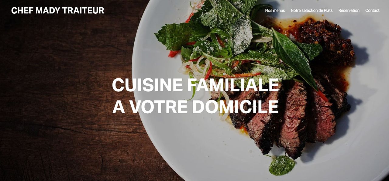 SITE INTERNET POUR CHEF A DOMICILE