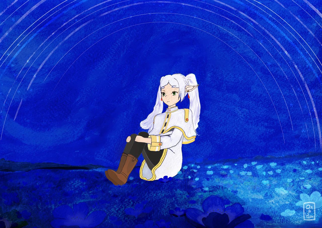 Mage Frieren anime aquarelle