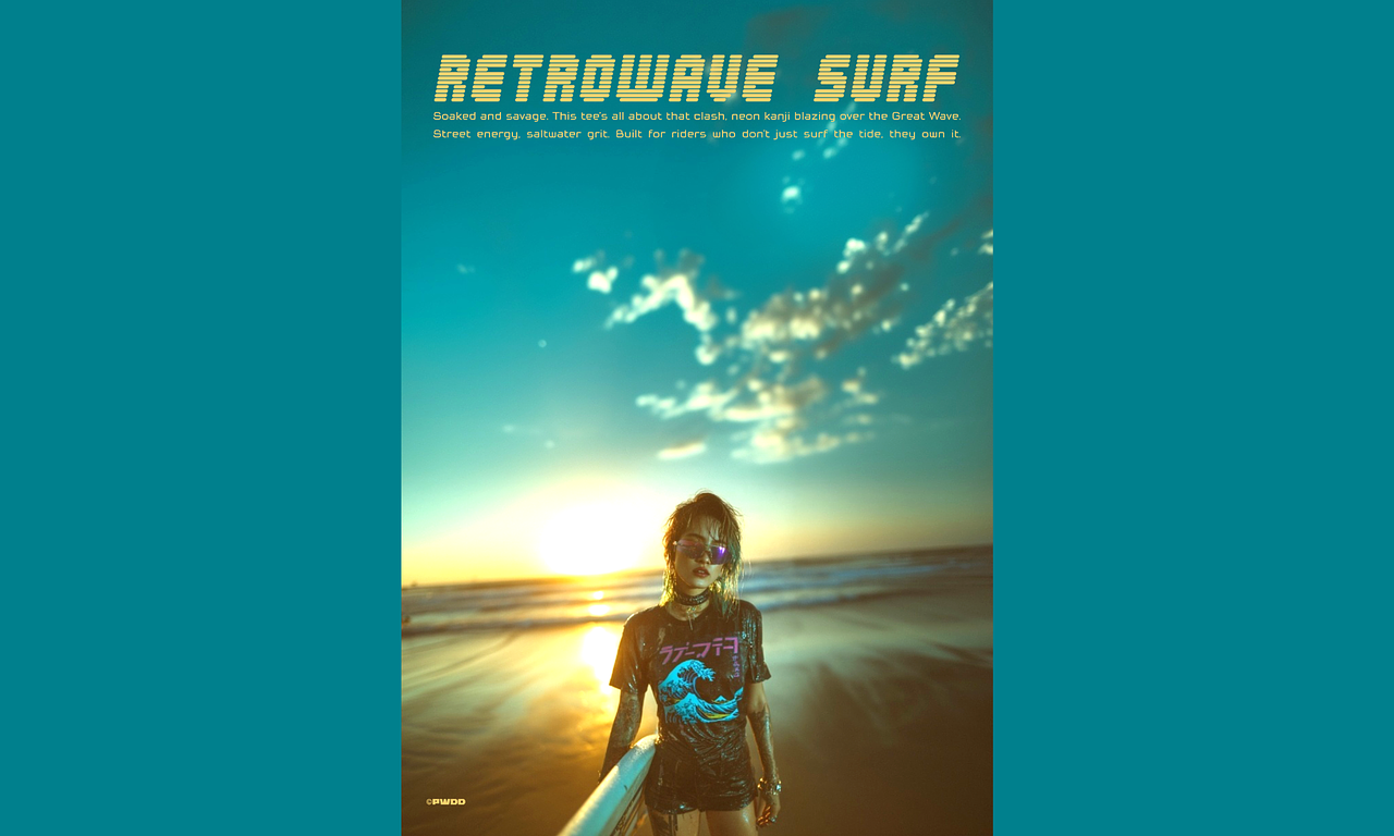 RetroWave Surf: Surf culture wrecked into neon nig