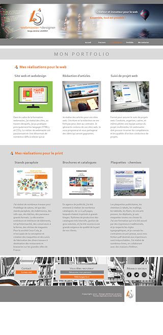 Webdesign d'un site CV