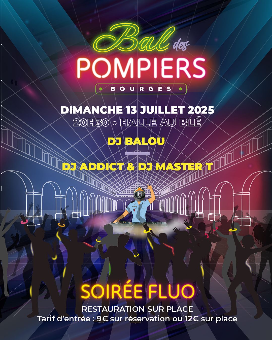 Affiche Bal des pompiers Bourges