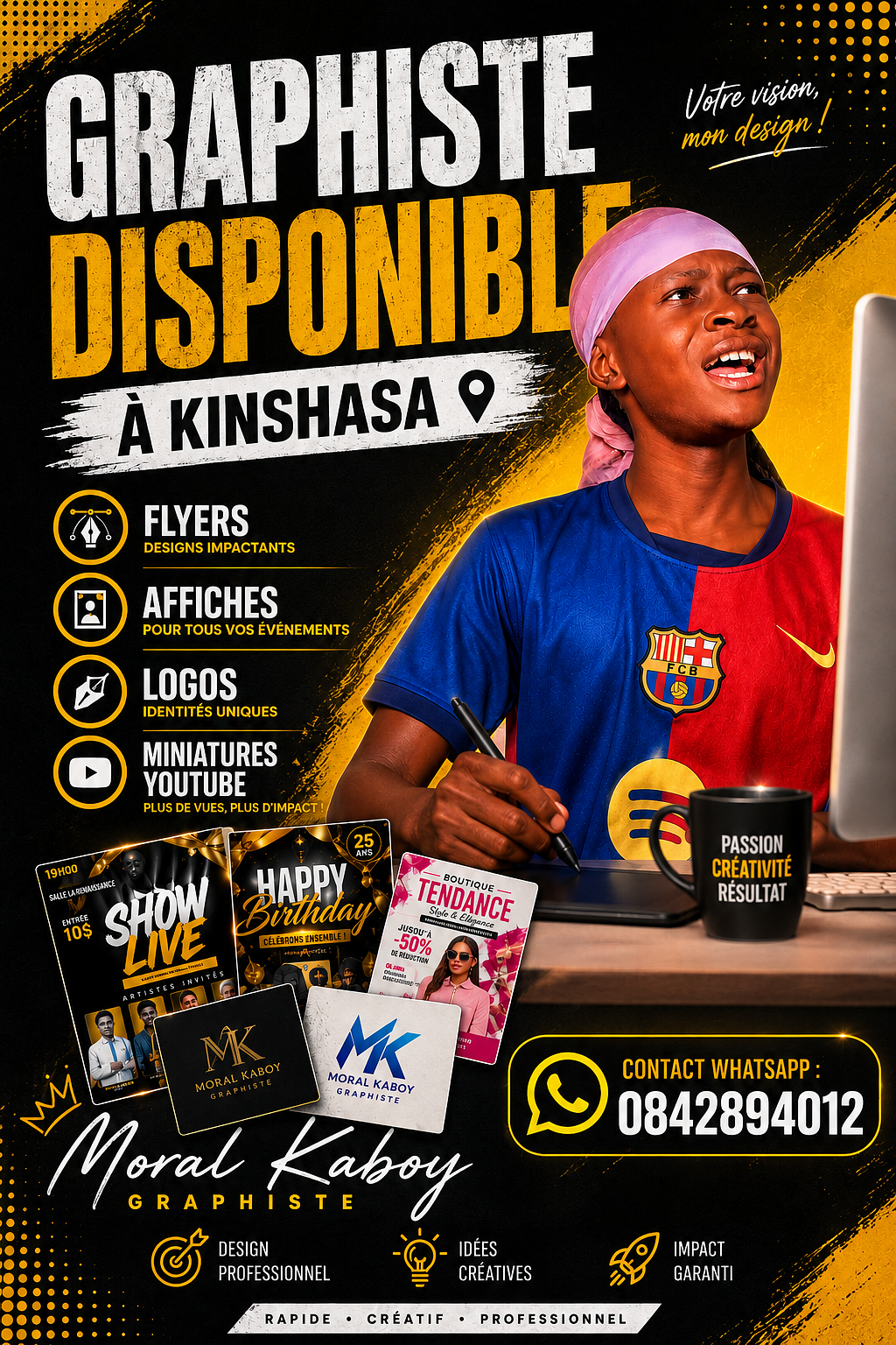 GRAPHISTE DISPONIBLE