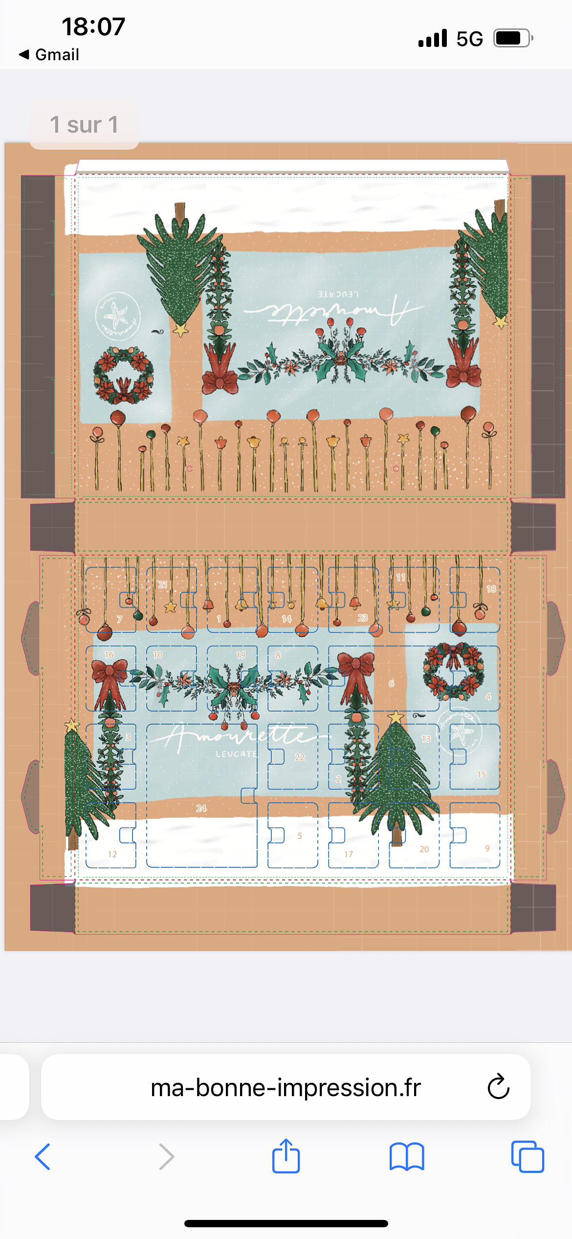 Illustration et design d'un calendrier de l'avent
