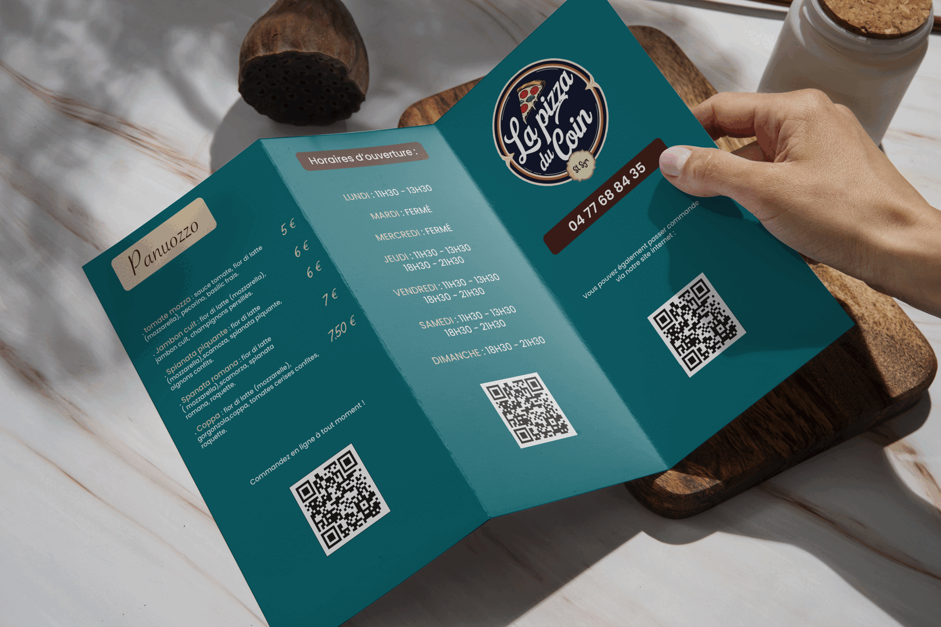 Création d'une carte de restaurant