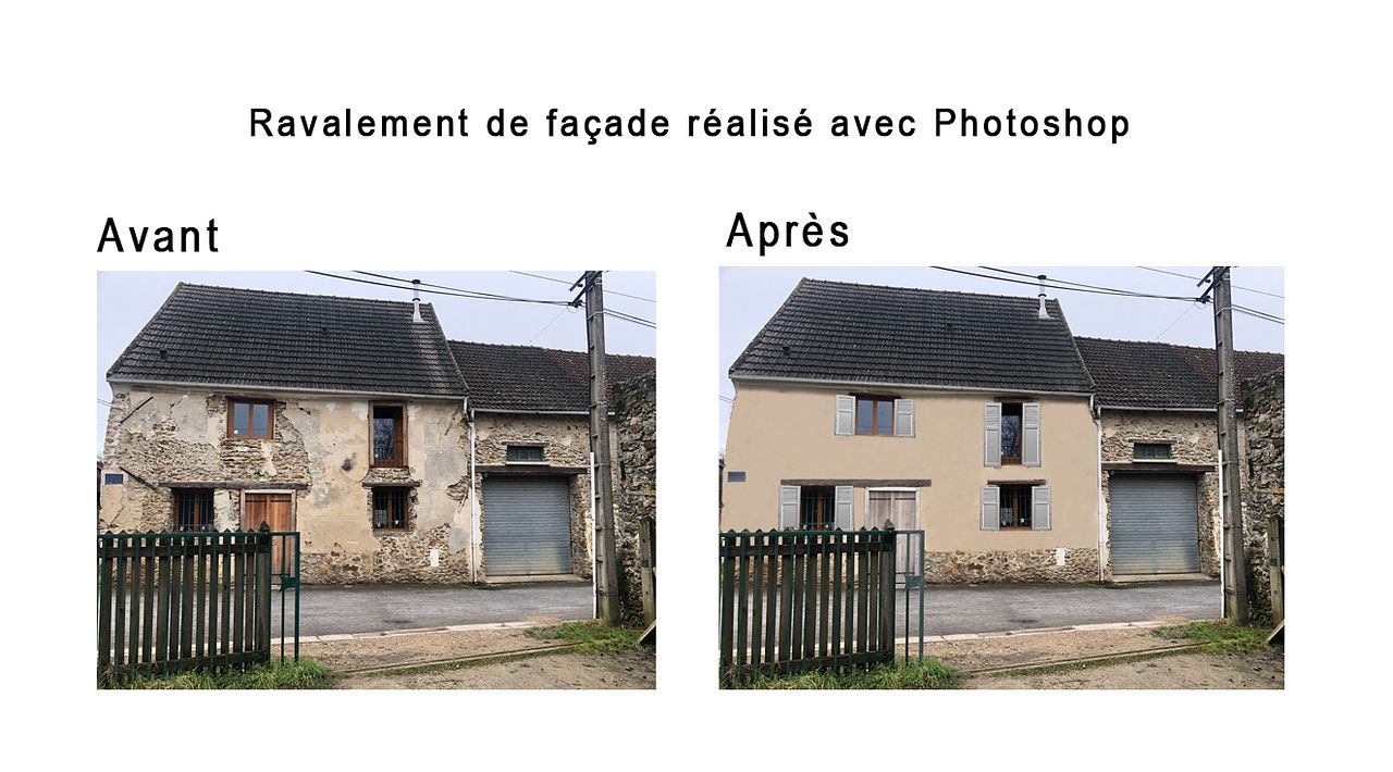 Retouche photo pour ravalement de façade