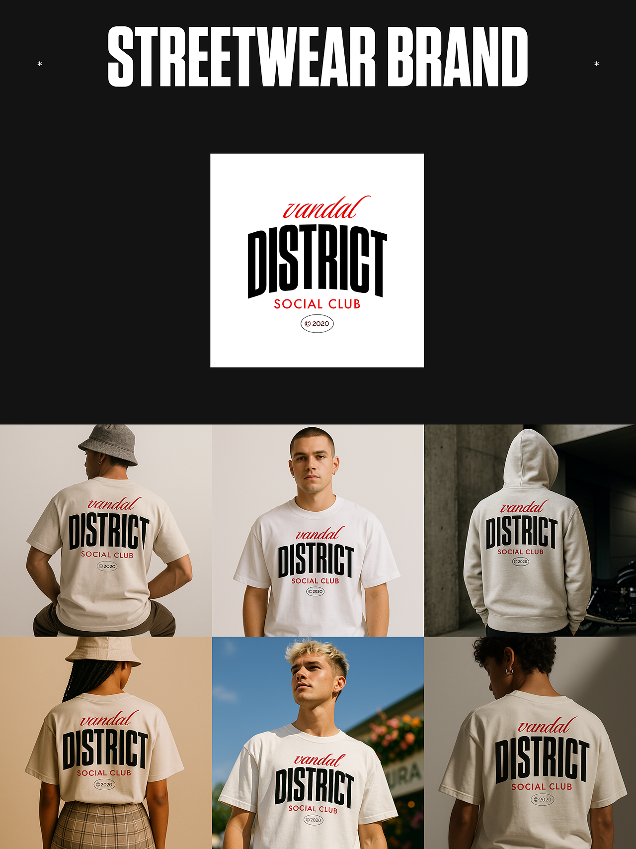 Mockup pour une marque de streetwear