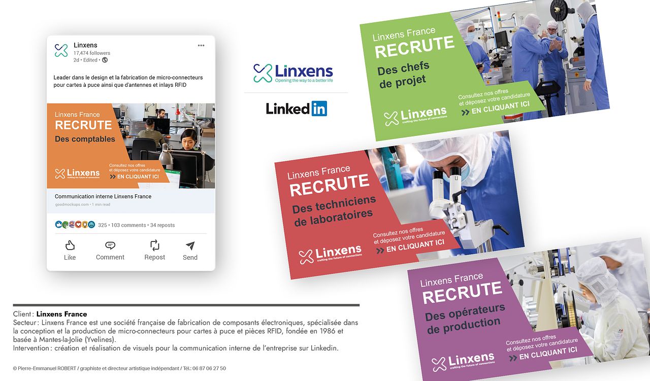 Linxens France– Communication interne sur Linkedin