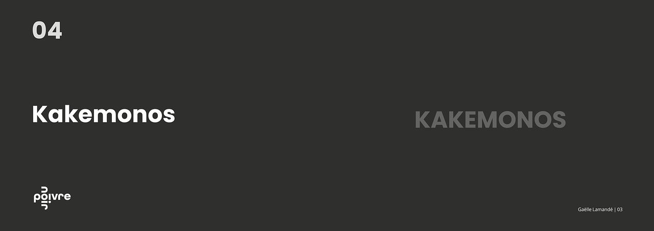 Portfolio Gaëlle Lamandé à l'Atelier Poivre Noir