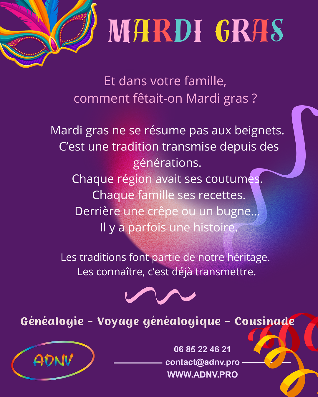 Mardi Gras Généalogie