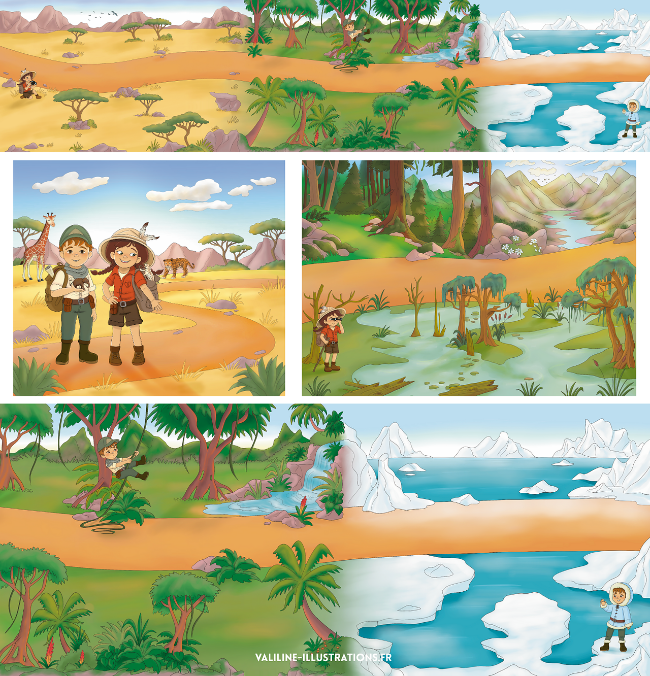 Illustrations dépliant collecteur de vignettes