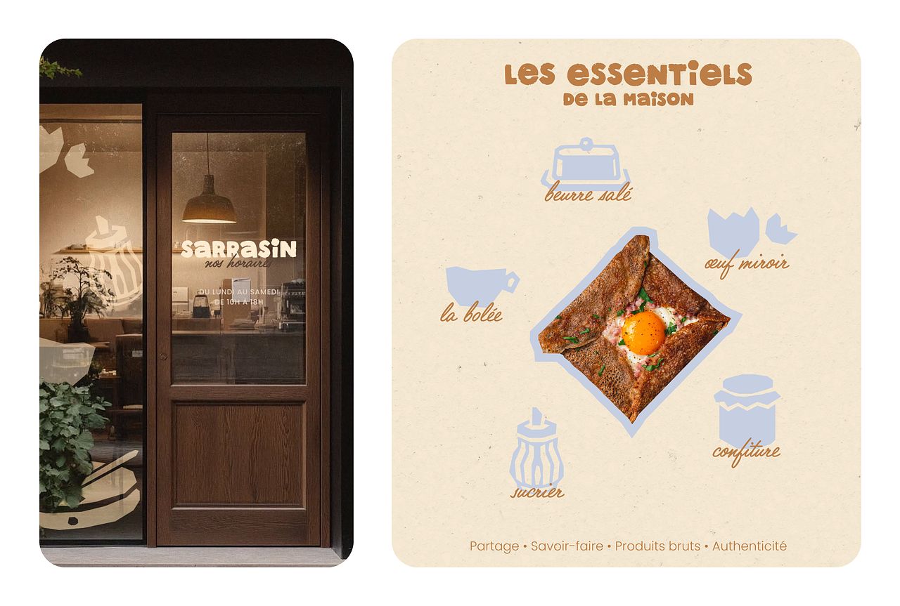Sarrasin • Identité visuelle de crêperie