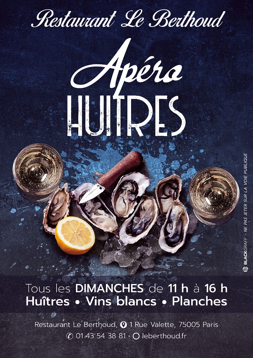 Flyer pour le restaurant le Berthoud