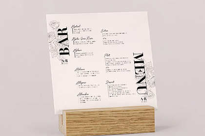 Menu de mariage - Alessa & Richie