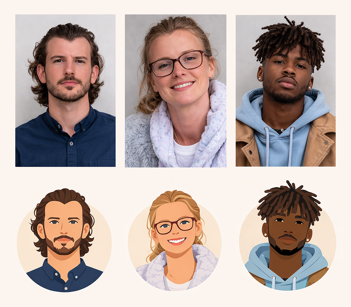 Avatar en dessin vectoriel