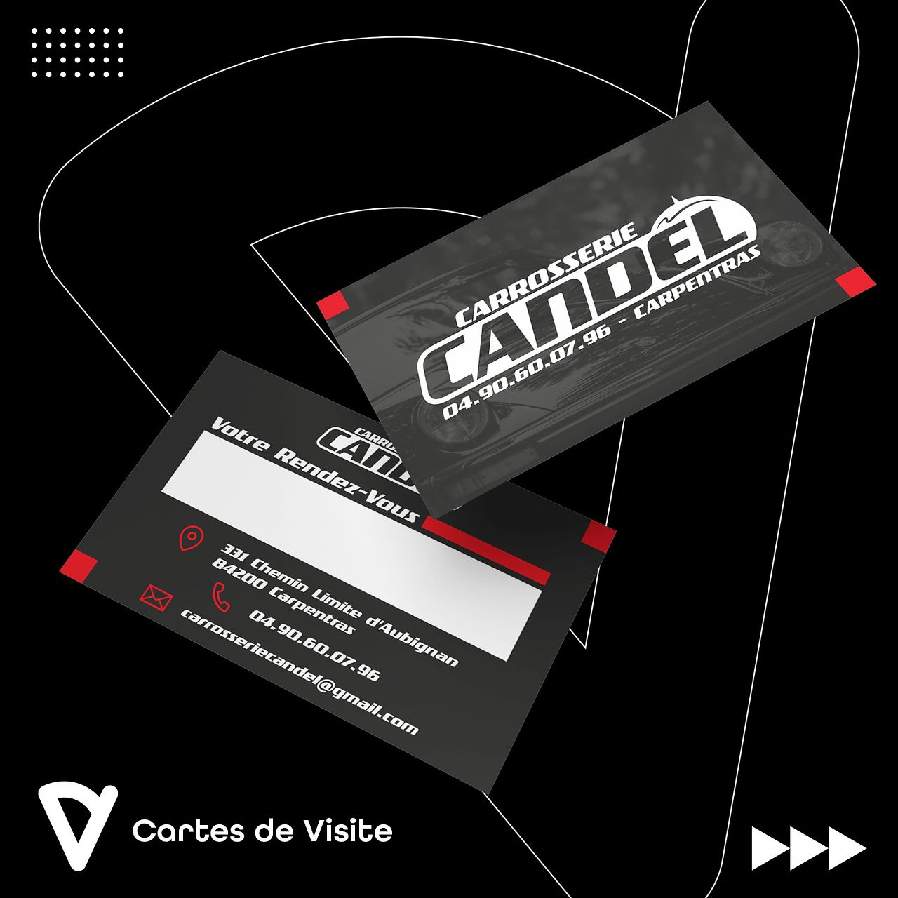 Cartes de Visite Carrosserie Candel 🚗