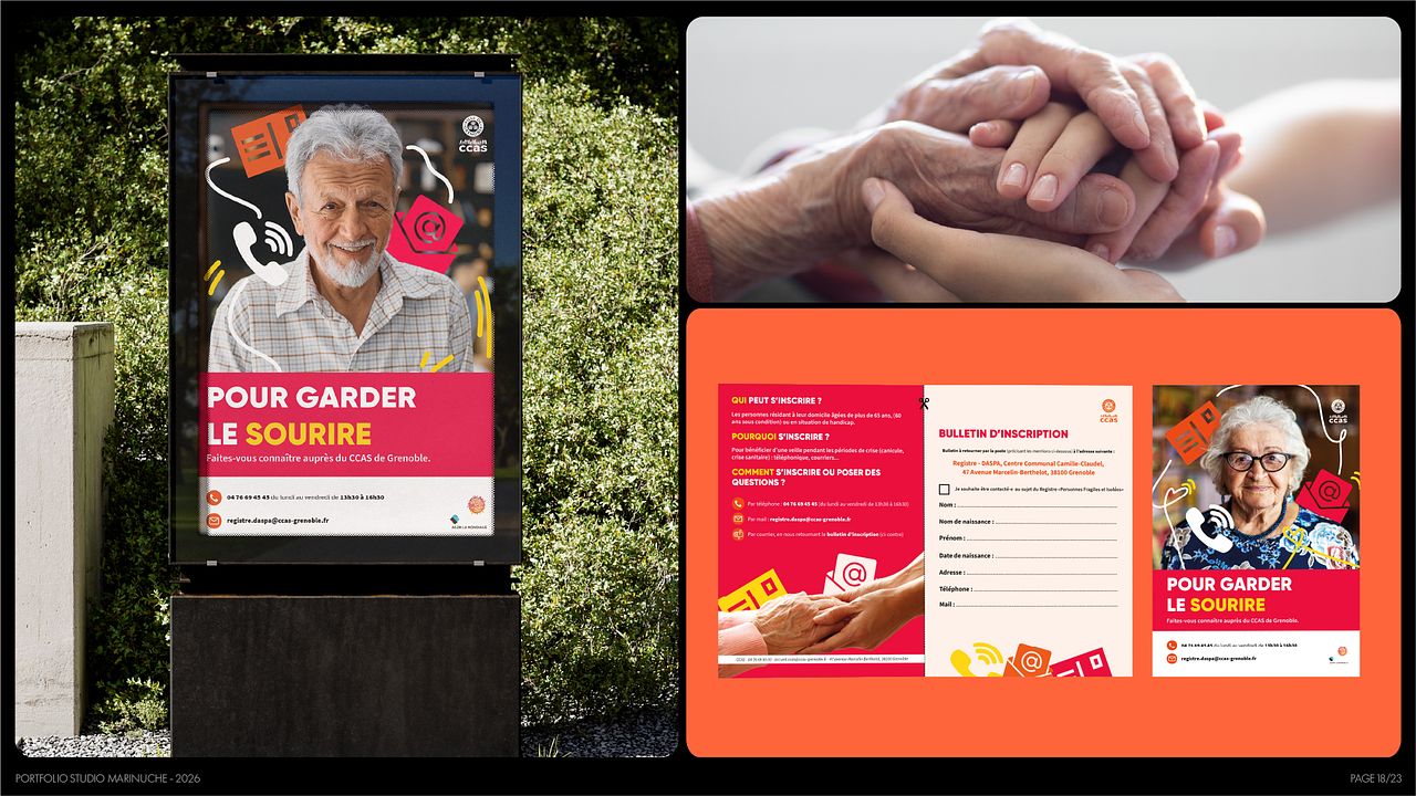 CCAS de Grenoble - Campagne affichage & Flyers