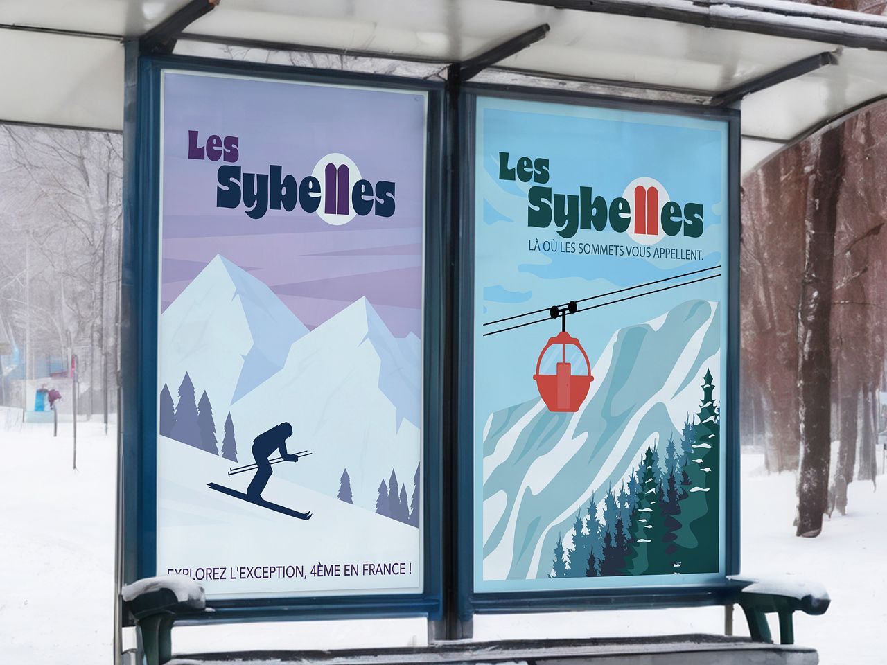 Les Sybelles - Affiches illustrations