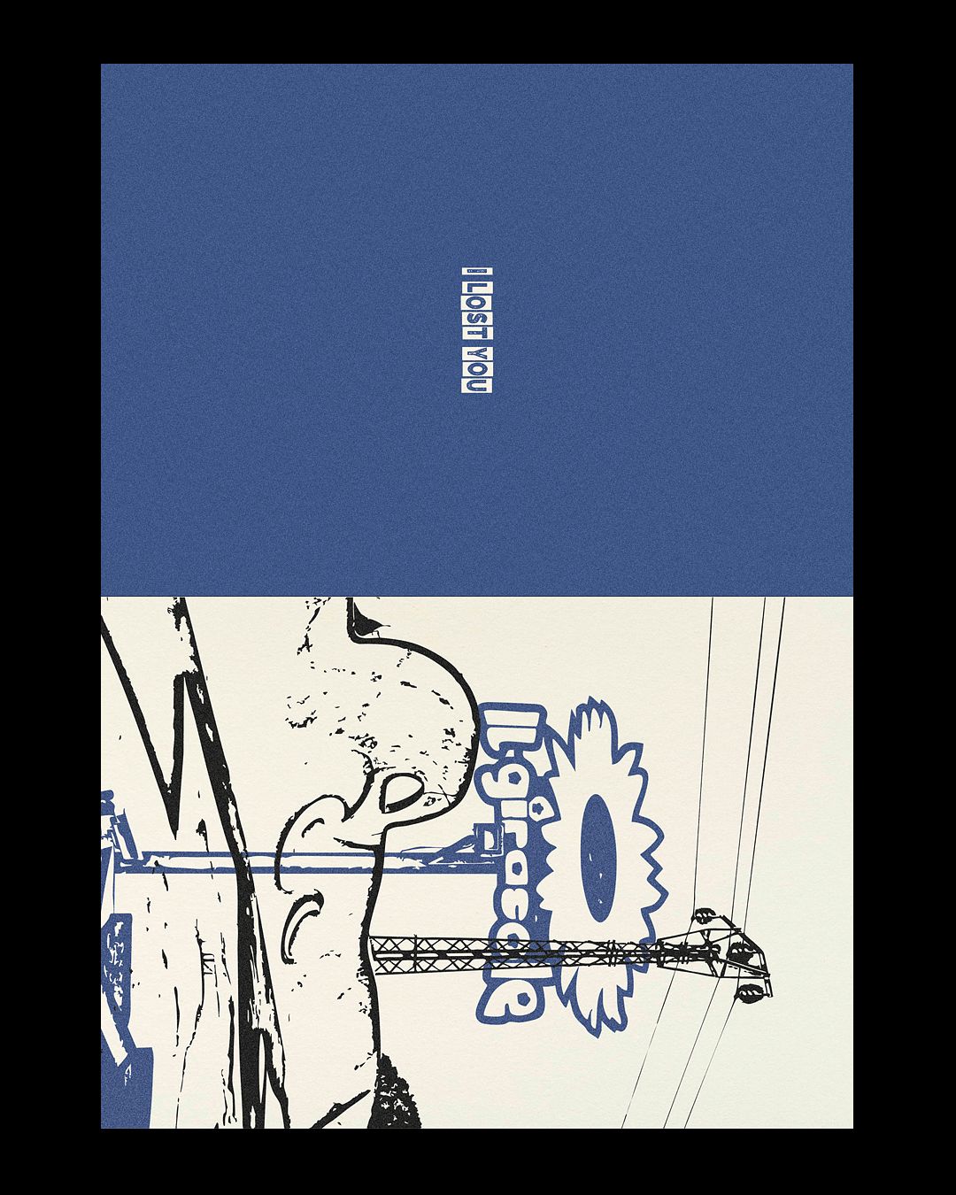 Risography fanzine - BLUE OVER YOU