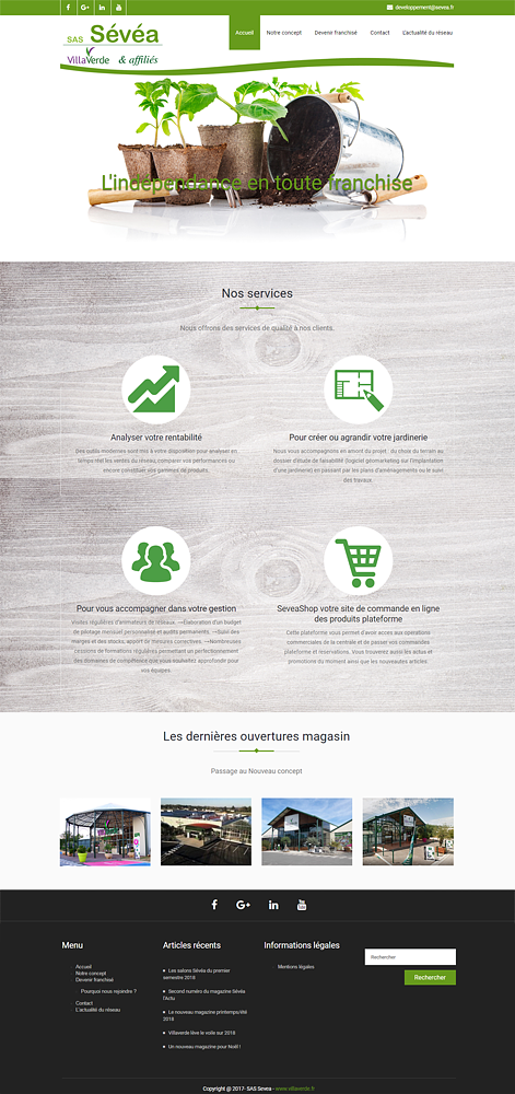 Création d'un site vitrine de Franchise